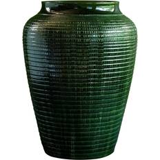 Bergs Potter Interieur Details Bergs Potter Willow Vaas Geglazuurd 35 cm Green Emerald