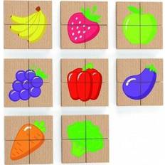 Viga Wooden Magnetic Puzzle Fruit Vegetable Puzzle Viga Toys