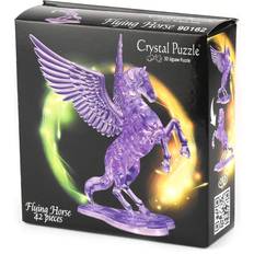 Häst pussel Robetoy Crystal Puzzle 3D Flygande Häst Lila 42 bitar