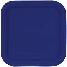 Christmas Disposable Plates Unique Square Navy Blue Paper Dessert Plates 7in 16ct