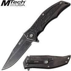 MTECH Folding Knife 3.75" Gray Blade Fantasy Steampunk - Stone