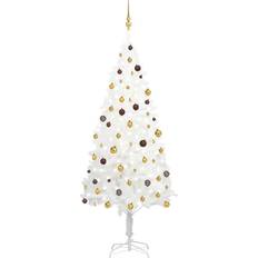 Gris Árboles de Navidad vidaXL LEDs&Ball Set Árbol de Navidad 240cm