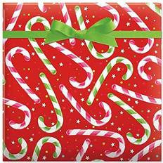 Christmas Gift Wrapping Papers Candy Cane Joy Christmas Rolled Gift Wrap (1 Giant Roll, 61 sq ft. Heavyweight, Tear-Resistant, Holiday Wrapping Paper