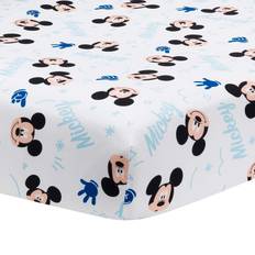 Kid's Room Lambs & Ivy Disney Baby Forever Mickey Mouse White Fitted Crib Sheet