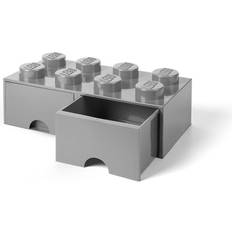 Gris Boîtes de rangement LEGO 8-Stud Medium Stone Gray Storage Brick Drawer