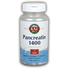 Vitamins & Supplements Kal Pancreatin 1400 100 Tabs