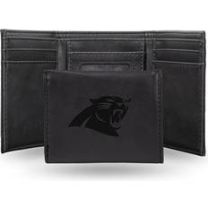 NFL Fan Shop Rico Carolina Panthers Laser-Engraved Black Trifold Wallet