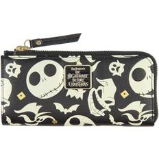 BioWorld Before Christmas Jack Skellington Zero Oogie Boogie Full Zip Wallet - Black