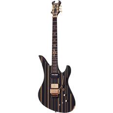 Schecter Schecter Synyster Custom-S Electric Guitar, Gloss Black with Gold Stripes