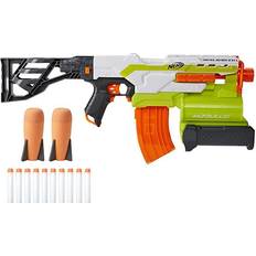 Nerf elite darts Nerf Modulus Demolisher 2-in-1 Motorized Blaster, Fires Darts and Rockets, Includes 10 Elite Darts, Banana Clip, 2 Rockets, Stock (Amazon Exclusive)