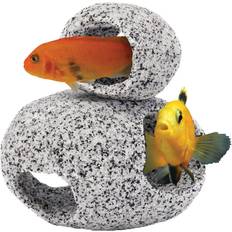 Penn Plax Granite Stone Aquarium Hideaways, Small-Medium, 2 pc.