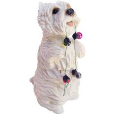 Suspendu Figurines Sandicast Sitting Pretty West Highland Terrier with Christmas Figurine