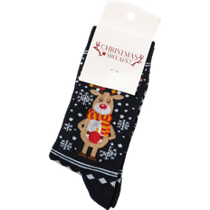 Christmas socks Jule Sweaters Reindeer's Christmas Socks Unisex - Black