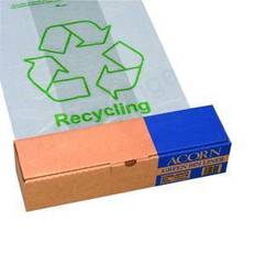 Acorn Bin Printed Recycling Bin Liner Clear