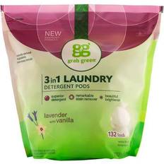 GrabGreen Classic 3-In-1 Laundry Detergent Pods Lavender with Vanilla 132 Pods