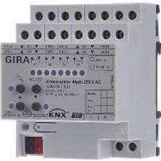 Gira Fernbedienungssteckdosen Gira Blind actuator 4-gang, 230 V AC 12-48 V DC with manual activation KNX