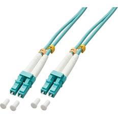 Om3 30m Lindy 30m OM3 LC Duplex fiber optic Turquoise