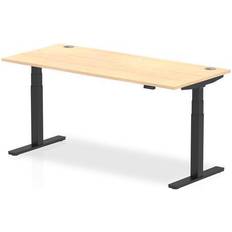 Black Writing Desks Air 1800 800mm Height Adjustable Desk Maple Top Writing Desk