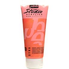 Pebeo 100 ml Studio Acrylic Paint, Iridescent Orange Yellow