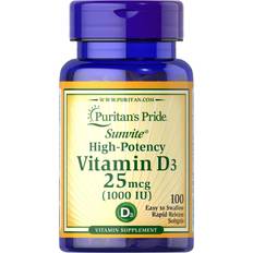 Vitamin d 250 Puritan's Pride Sunvite Vitamin D, D3 1000iu 250 pcs