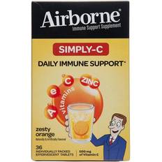 Airborne Effervescent Tablets Simply-C Vitamin C & E Zinc Immune Support