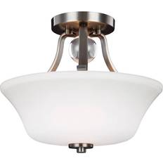 Steel Ceiling Flush Lights FEISS Elstead Evington 2 Ceiling Flush Light