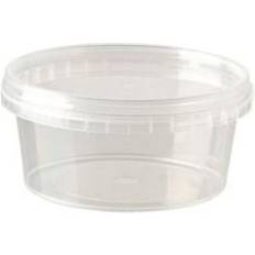 Plastikkrus Diverse Plastbæger m/låg 180 ml Ø92 mm Rund PP Klar 200stk