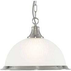 Silver Pendant Lamps Searchlight American Diner Ceiling Chain Pendant Lamp
