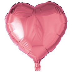 Globos Hjerteformet Folieballon, Pink