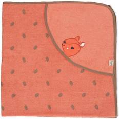 Pflege & Bad Sterntaler Hooded bath towel with motif 100x100 Enna coral