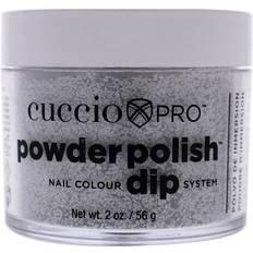 Silver dip Cuccio Pro Powder Polish Nail Colour Dip System - Deep Silver Glitter 1.6 Nail