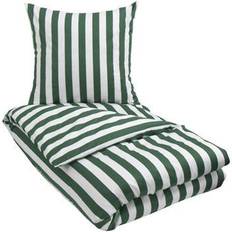 Bomullssatin - Gröna Påslakan Borg Design satin Nordic Stripe Påslakan Grön, Vit