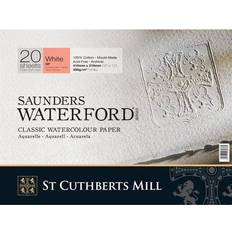 Saunders Waterford Saunders Waterford Watercolor Block 12" x 16" Hot Press, 140 lb, 20 Sheets