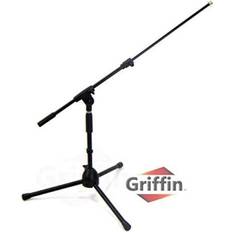 Microphone boom arm Griffin Short Microphone Stand with Boom Arm Low Profile Tripod Mic Stand Mount for Kick Bass Drum, Studio Desktop Recording, Singing, &