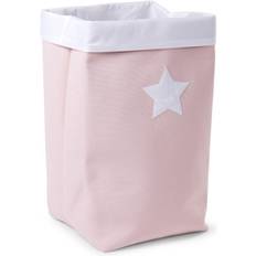 Childhome Panier De Rangement Canvas Soft Pink/White