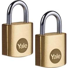 Yale 2 Pack of Brass 20mm Padlocks