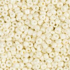 Rocaille Seed Beads, D 3 mm, size 8/0 hole size 0,6-1,0 mm, mother-of-pearl, 25 g/ 1 pack