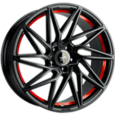 Keskin Wheels KT208520512035BPRI Fälg Rims Matt Svart Röd