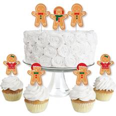 Cupcake Cases Big Dot of Happiness Gingerbread Christmas Cupcake Case