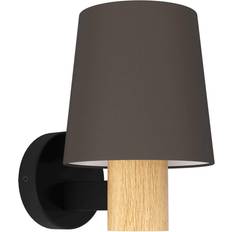 Eglo Vägglampa Edale tygskärm cappuccino Väggarmatur