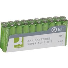 Aaa batterier 20 Q-CONNECT Super Alkaline AAA batterier 20 stk