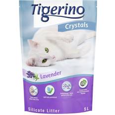 Kattegrus Tigerino 5 l Crystals Lavendel Kattegrus