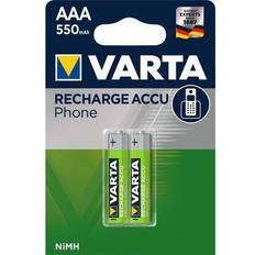 Varta aaa accu Varta 2 piles rechargeables aaa 550mAh Accu Phone (58397101402)