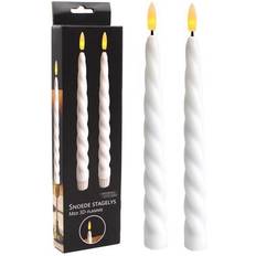 Snoede stagelys 3D-flamme 2 LED-lys 2stk
