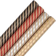 Red Gift Wrapping Papers Jam Paper Assorted Kraft Stripe Gift Wrap Set, 4ct. in Red MichaelsÂ Red One Size