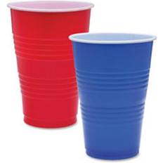 Genuine Joe GJO11251 Party Cups, Red, Plastic, 16 Oz. 50/Pack, Red