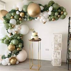 Birthdays Balloon Arches 146Pcs Avocado Green Balloons Garland Arch Kit Retro Green Chorme Gold Latex Globos Birthday Valentine Wedding Party Decors 2021