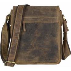 Greenburry Umhängetasche Leder braun Messenger Bag VINTAGE 1748A Sho