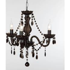 D Lampade a Sospensione Trio Lighting Lampadario Perdita 3 Luci Nero 46 cm Lampada a Sospensione