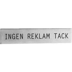 Skylt \"Ingen reklam, tack\" självhäftande